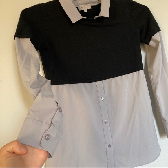 Renvy Women’s Collared Cropped long sleeve Top - Picture 7 of 10